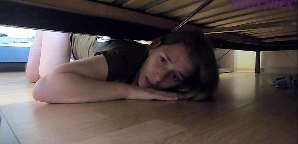  a young blonde was fucked while she was washing the floors and got stuck under the bed IDinAlex